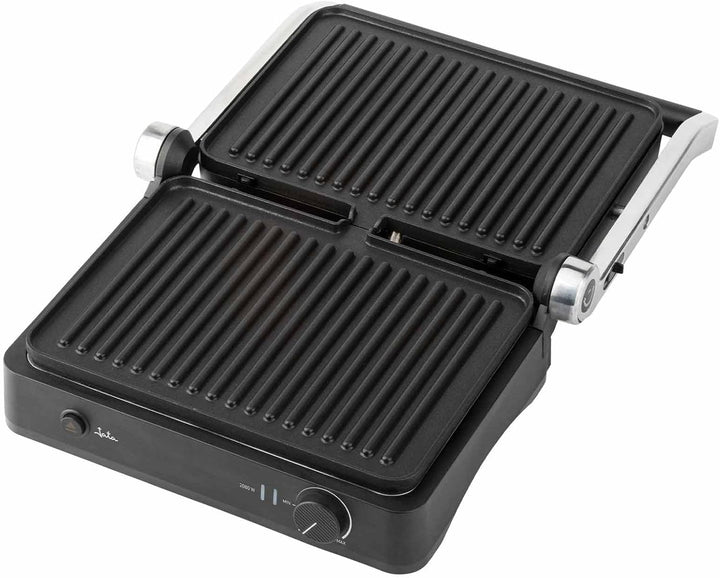 JATA JEGR1450 Panini Elektro-Grill, Sandwichmaker, 2000 W, 180° Öffnung, geriffelte, antihaftbeschic
