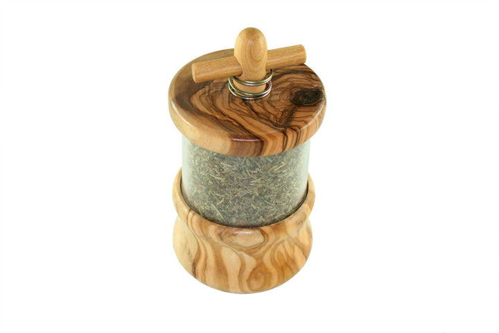 D.O.M.® Kräutermühle aus Olivenholz (ohne Kräuter geliefert)