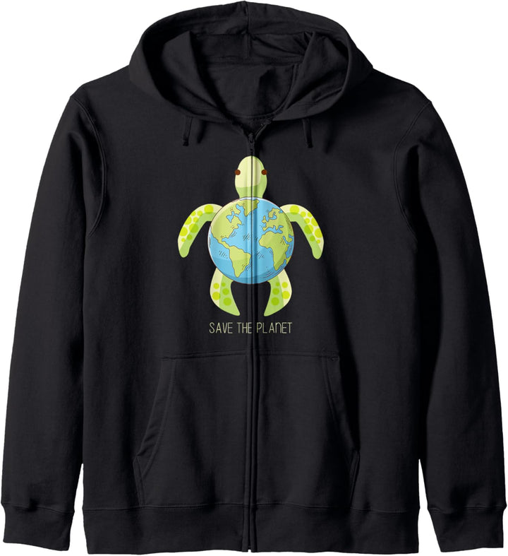 Turtle Save The Planet | Happy Earth Day Kapuzenjacke