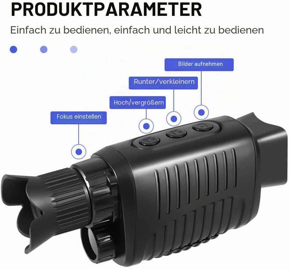 Nachtsichtgerät, R7 Digital Infrarot Nachtsichtgerät Monokular Teleskop für Tag und Nacht, für 100%
