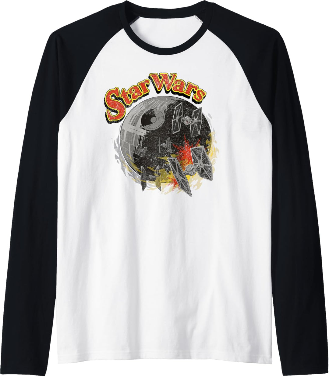 Star Wars Retro Death Star Burn Raglan