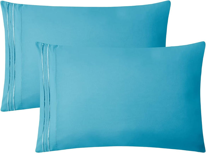 Clara Clark Premier 1800 Series Bettlaken-Set, 4-teilig Tiefe, gebürstete Mikrofaser, knitterfrei, f