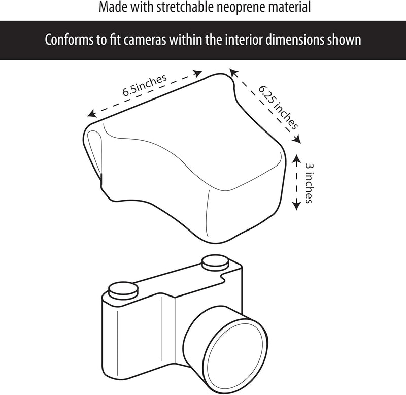 USA GEAR DSLR Kameratasche Klein für Spiegelreflexkameras, SLR-Kamerahülle mit Neoprenschutz, Gürtel