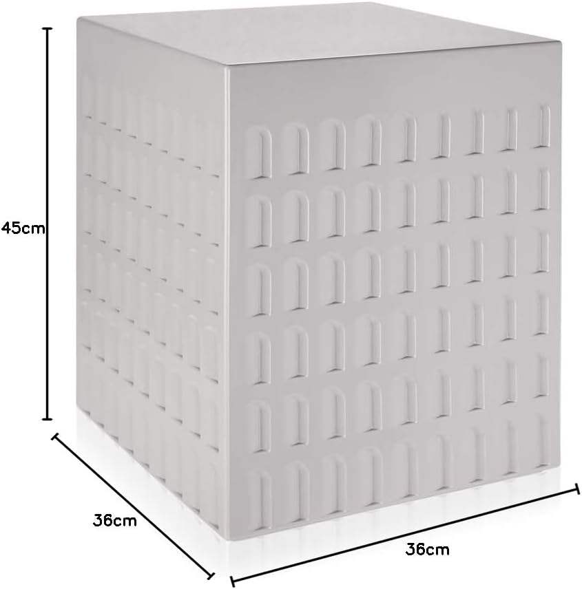 Kartell Hocker Eur, thermoplastisches Technopolymer, 36 cm x 36 cm 45 cm Grau, Grau