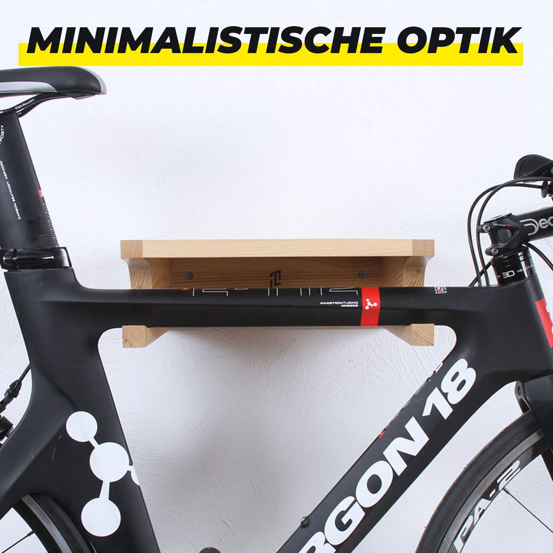 URBAN ZWEIRAD Fahrrad Wandhalterung Berlin - Fahrradhalterung aus massivem Eschen-Holz - Möbel zum A
