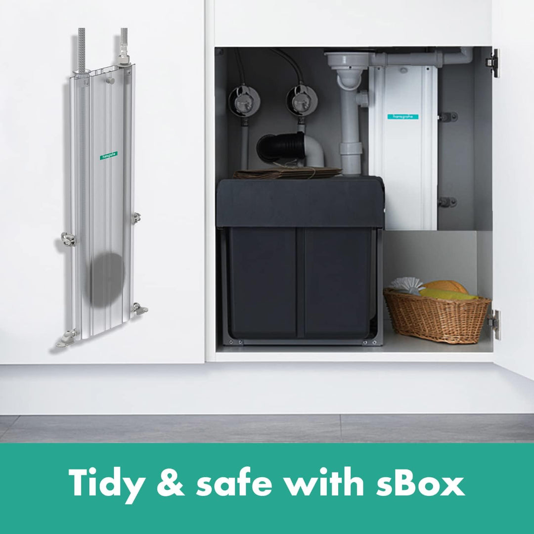hansgrohe Küchenarmatur Aquno Select M81 (Wasserhahn Küche, Schlauchbox und Abtropfsieb, 360° schwen