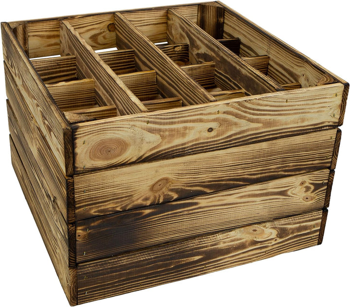 3er Set -Geflammtes Weinregal für bis zu 16 Flaschen 40x40x27 cm Kistenkolli Altes Land Wein Regal |