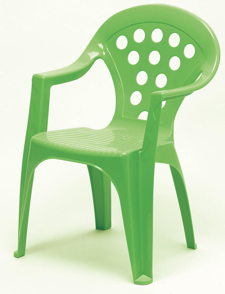 Hline Kinder Garten Sitzgruppe Tisch mit Stühlen Gartenstuhl Sessel (1 Tisch 2 Stühle grün), 1 Tisch