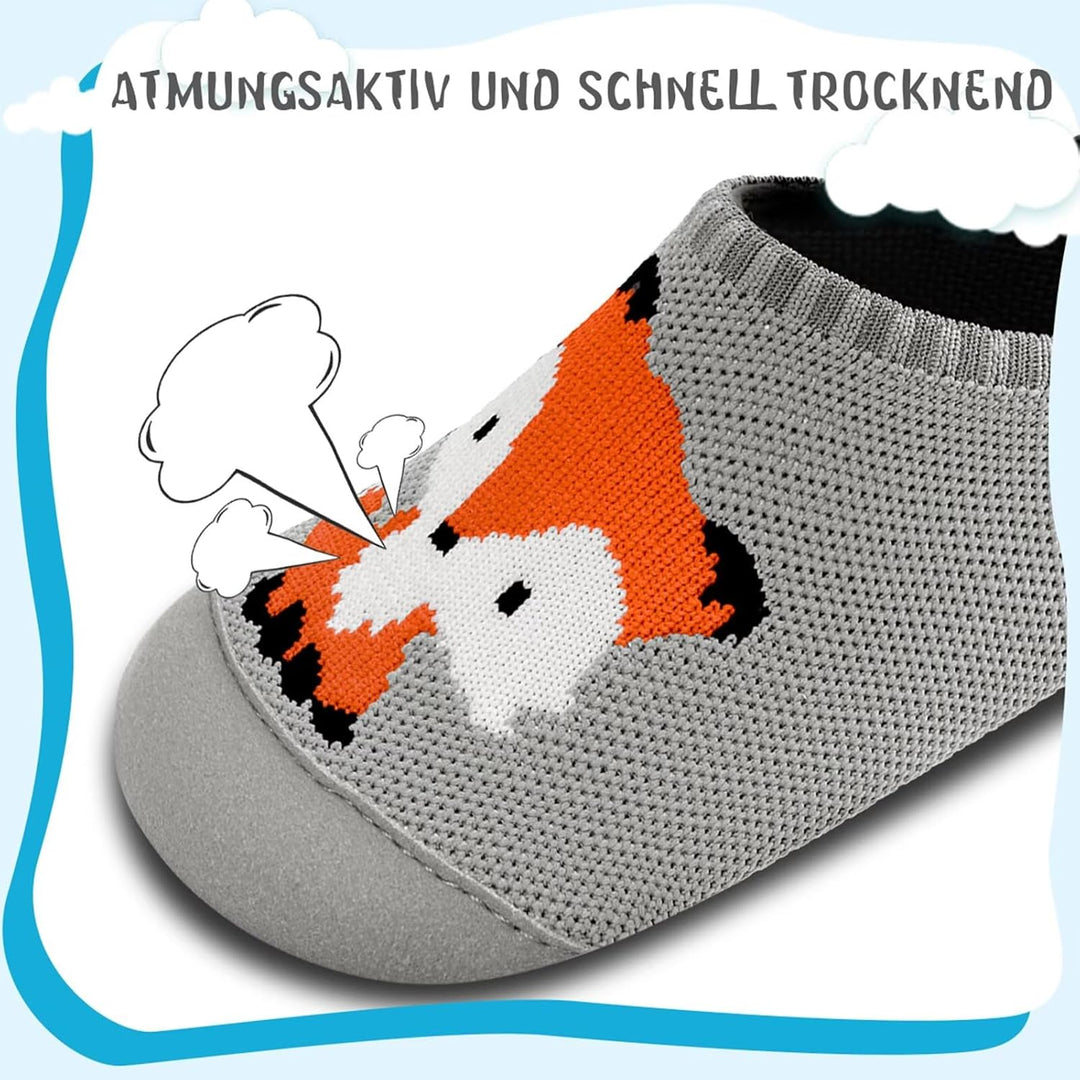 Hausschuhe Kinder Junge Mädchen Pantoffeln Atmungsaktive Rutschfest Turnschläppchen Weich Barfusssch