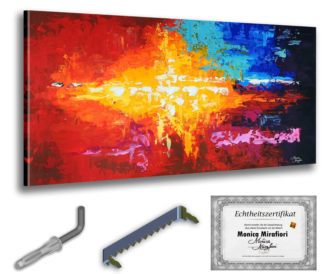 Monica Mirafiori I 100% HANDGEMALT I Gemälde Fata Morgana 100x50cm | Gemälde Handgemalt | Acrylgemäl