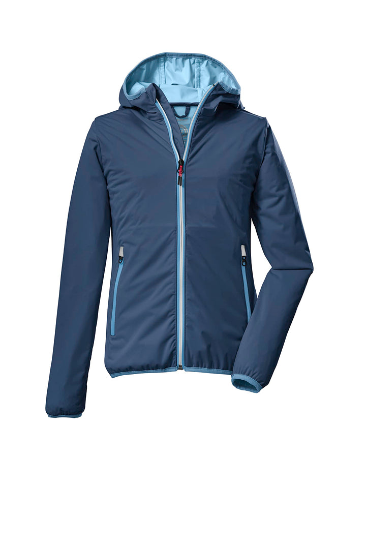 Killtec Mädchen Kos 229 Grls Jckt 2-Lagen-Funktionsjacke/Outdoorjacke mit Kapuze, packbar 116 dunkel