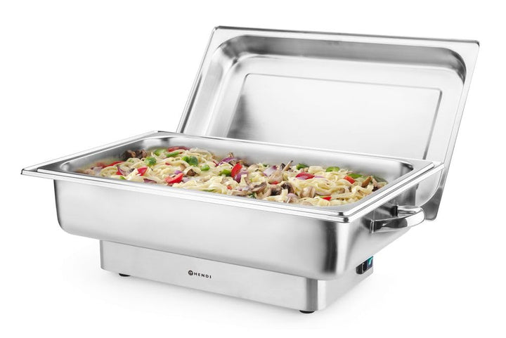 HENDI Chafing dish Pollina, Elektrisch, einstellbar bis 85°C, inkl GN 1/1 Lebensmittelpfanne 65mm ti