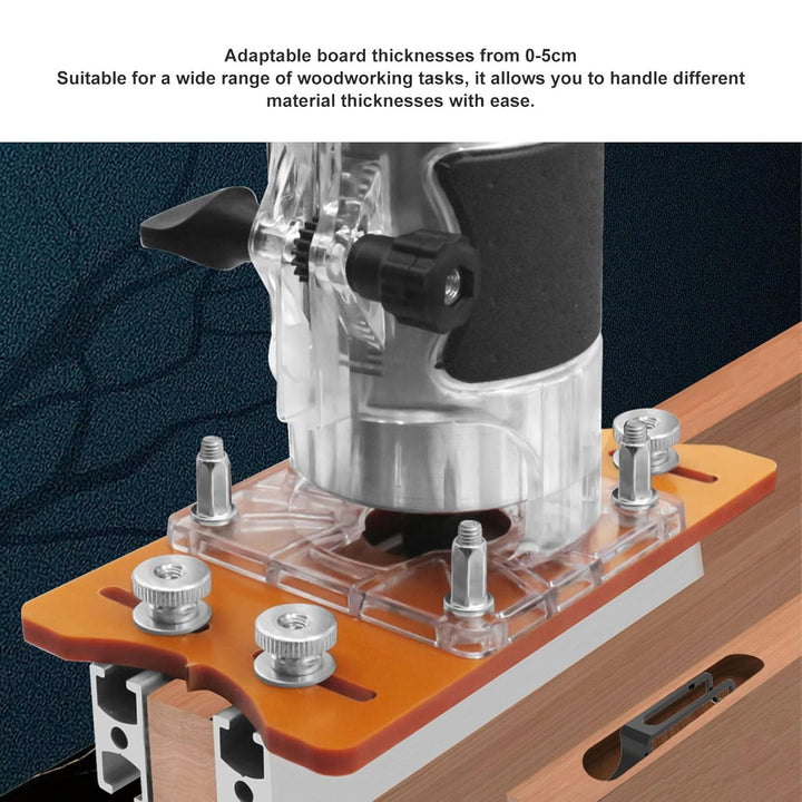 2-in-1-Kompakt-Holz-Palmenfräserbasis, Robustes Aluminiumlegierungsmaterial, Präzises Schlitzen, Bre