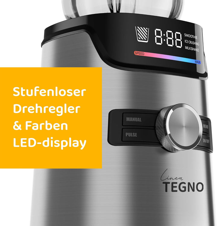 Power Blender - Linea Tegno – Profi Standmixer & Smoothie Maker – 1400W Hochleistungsmixer mit 1,7L