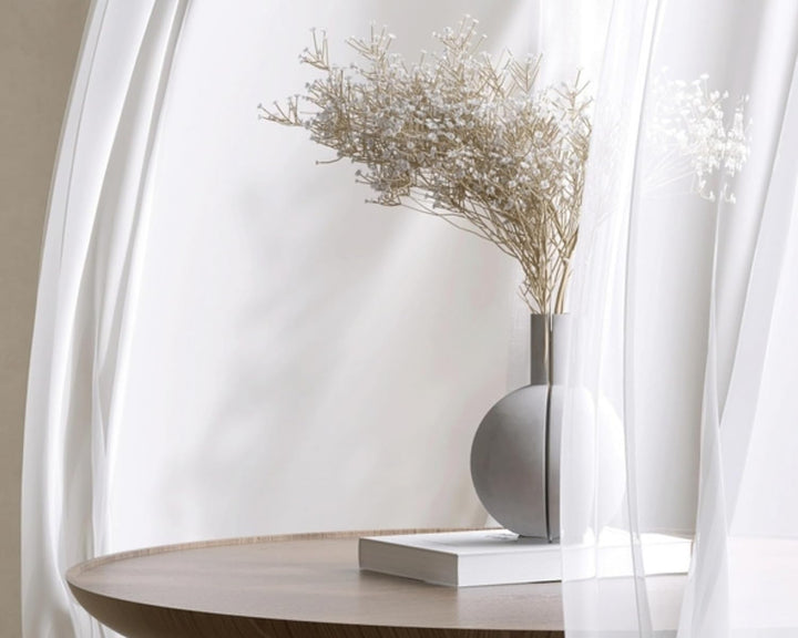 Gardinen Vorhang Voile weiss halbtransparent mit Kräuselband Bleiband Fenster Wohnzimmer,Schlafzimme