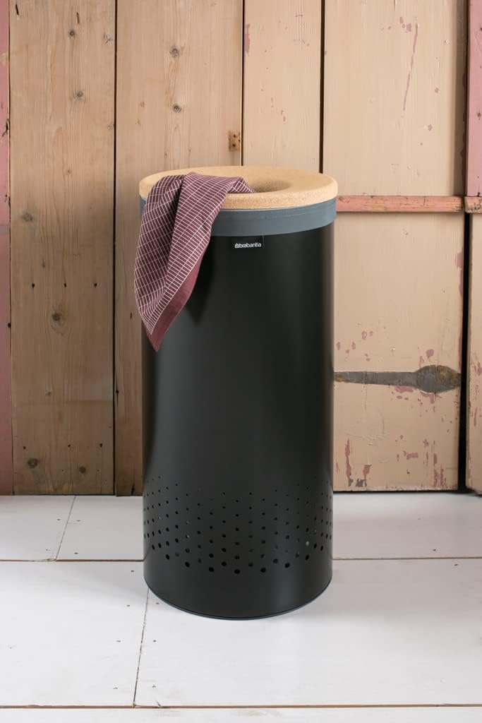 Brabantia - Wäschekorb - Quick-Drop-Öffnung - Perfekt sitzenden Baumwollwäschesack - Korrosionsfrei