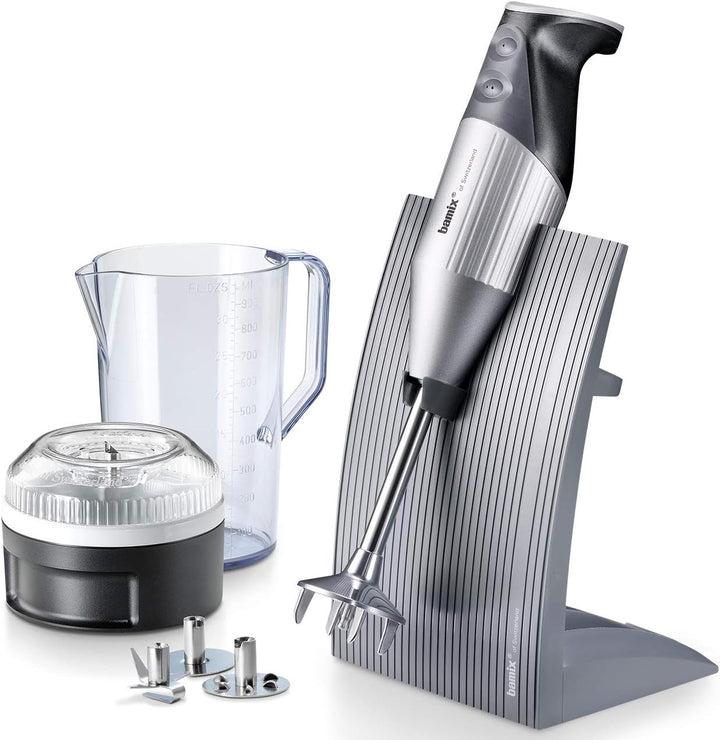 Bamix SwissLine Stabmixer, Edelstahl, 12 x 6 x 35 cm silber, Silber