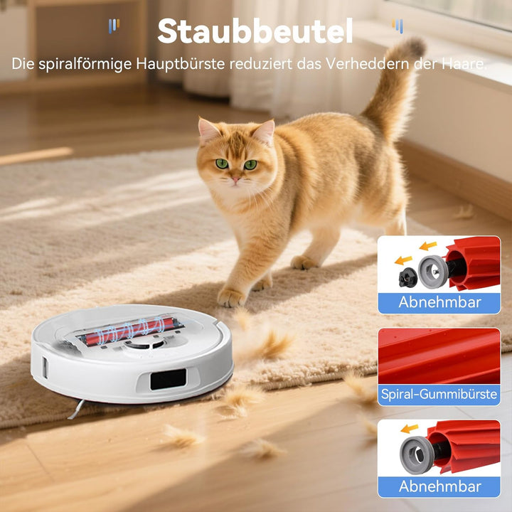 17 Stück Zubehör für Roborock QV 35A / QV 35S / Qrevo S Pro/QR 598 / QR 798 Saugroboter, 1 Hauptbürs
