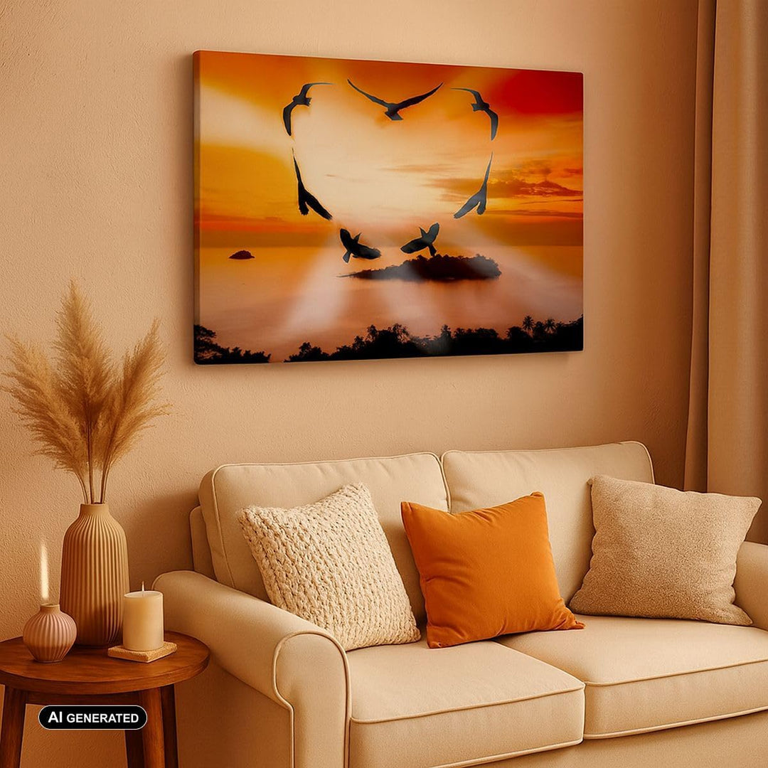 Bilder auf Leinwand Natur Landschaft Insel Meer Leinwandbild 70x50cm Wandbilder Dekoration Wohnzimme