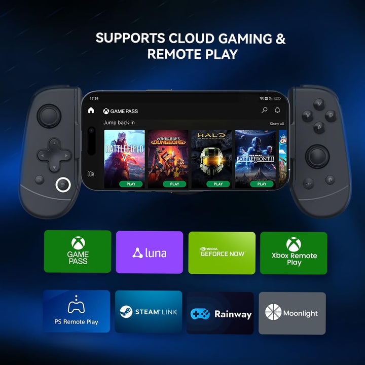 Leadjoy M1 Mobile Gaming Controller für iPhone iOS mit Kühlleitungsplatte, Hall-Effekt-Joysticks, iP