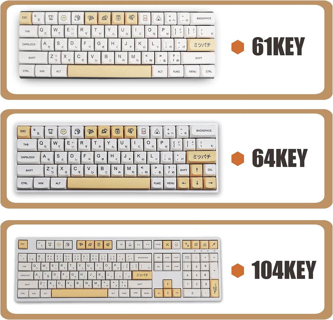 Keycaps Anime PBT Keycaps XDA Profil ANSI Layout Japanese Keycaps 137 Keys Dye-Sublimation für Cherr