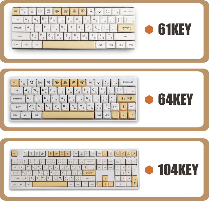 Keycaps Anime PBT Keycaps XDA Profil ANSI Layout Japanese Keycaps 137 Keys Dye-Sublimation für Cherr