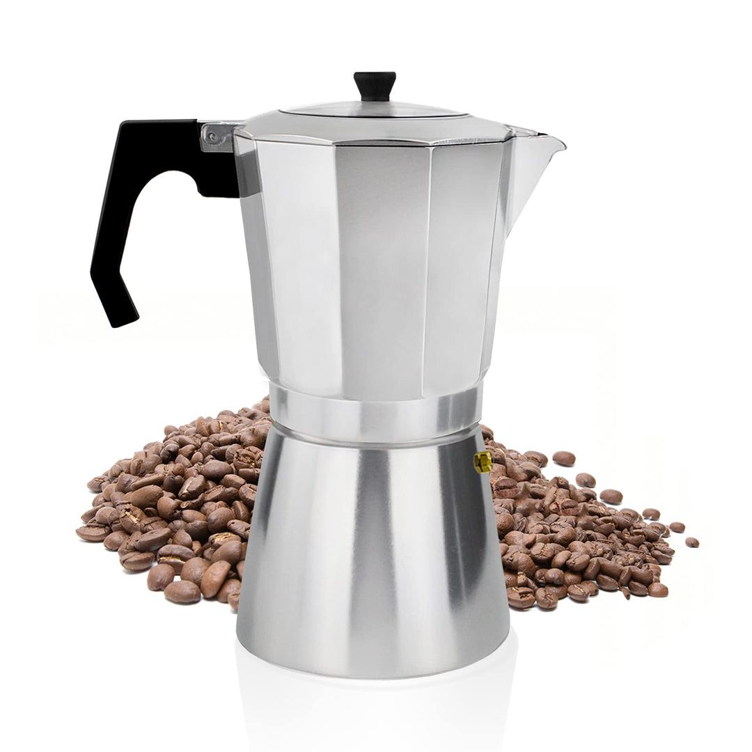 ACTIV CUISINE Espressokocher 9 Tassen aus Aluminium, Espressokanne Espresso Mokka Maker Mokkakanne i