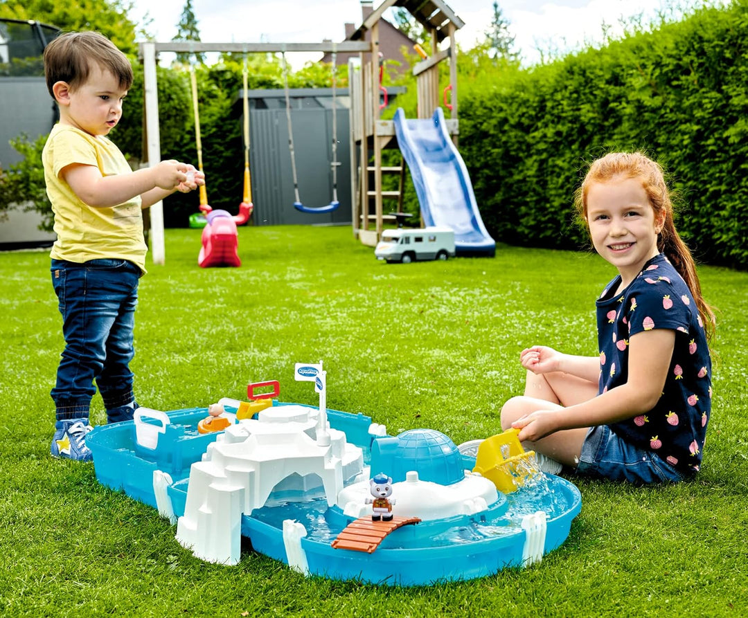 AquaPlay - Polar - Wasserbahn mit Eisberg, Stausee und Rampe für einen Wasserfall, inklusive Spielfi