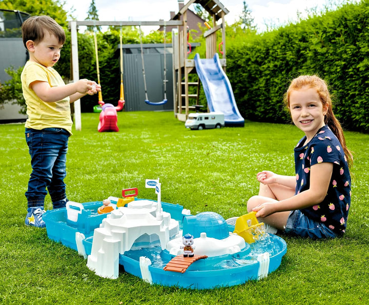 AquaPlay - Polar - Wasserbahn mit Eisberg, Stausee und Rampe für einen Wasserfall, inklusive Spielfi