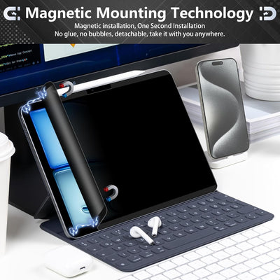 HaruYo Magnetischer Sichtschutz Kompatibel mit iPad Air 11 Zoll M2 (2024) Schutzfolie, Abnehmbar Ant
