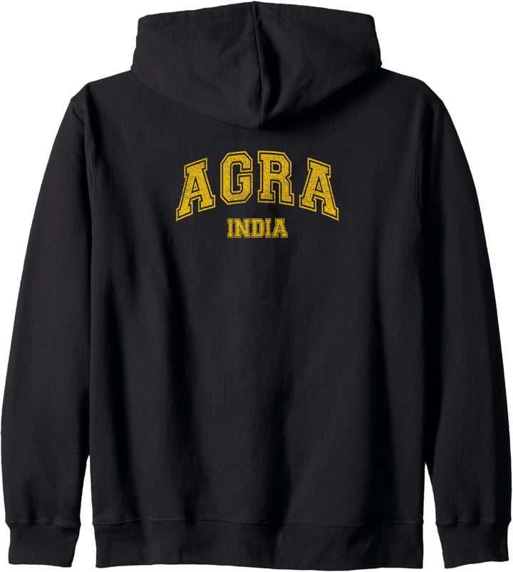 Agra India, Classic College font, vintage grunge Kapuzenjacke