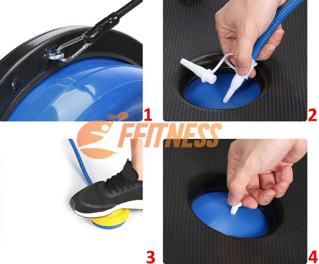 Fitness Balance Ball (Ø 60 cm) | ABS und PVC Ball | Gymball Training Board Halbkugel Kuppel | Erhöht