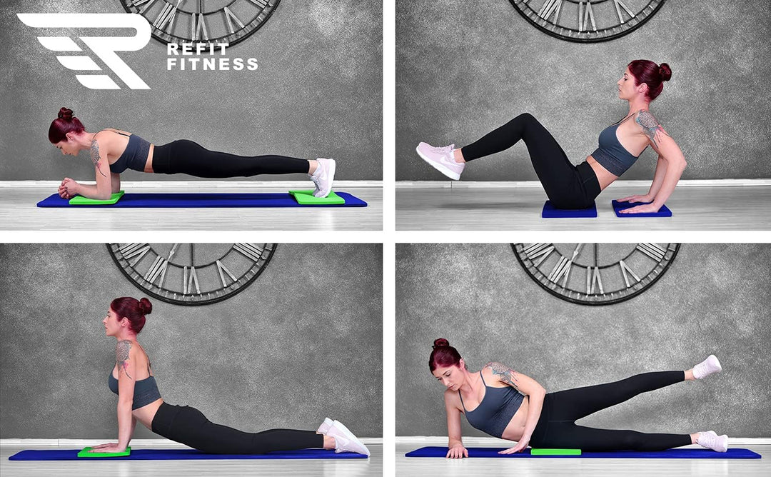 REFIT Premium NBR Fitnessmatte Yogamatte 190 x 60 x 1,5 cm - wahlweise mit Yoga Pad 25 x 61 x 1,5 cm