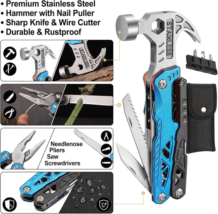 18 in 1 Multitool mit Hammer Multifunktionswerkzeug Multi Tool Werkzeug