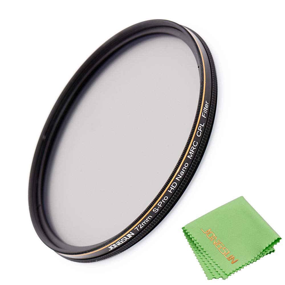 JONGSUN Polfilter 72mm, Zirkularer Polarisationsfilter, S-Pro HD Nano MRC16, 16-Schichten Mehrlagenb