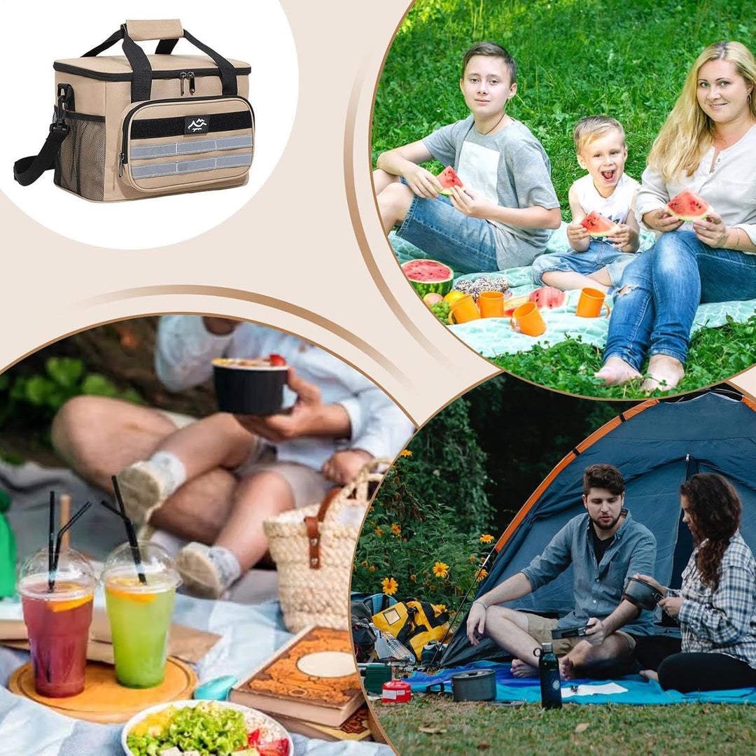 Beach Cooler, Insulated Lunch Box, 11.81x8.27x7.28 Inches Waterproof Transport Box, Lightweight Desi