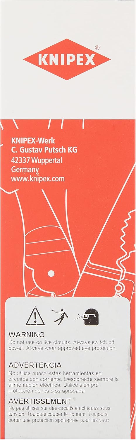 KNIPEX 8801180 Handwerkzeug, Gemischt, schwarz/red, 7 1/4-Inch, 7 1/4-Inch