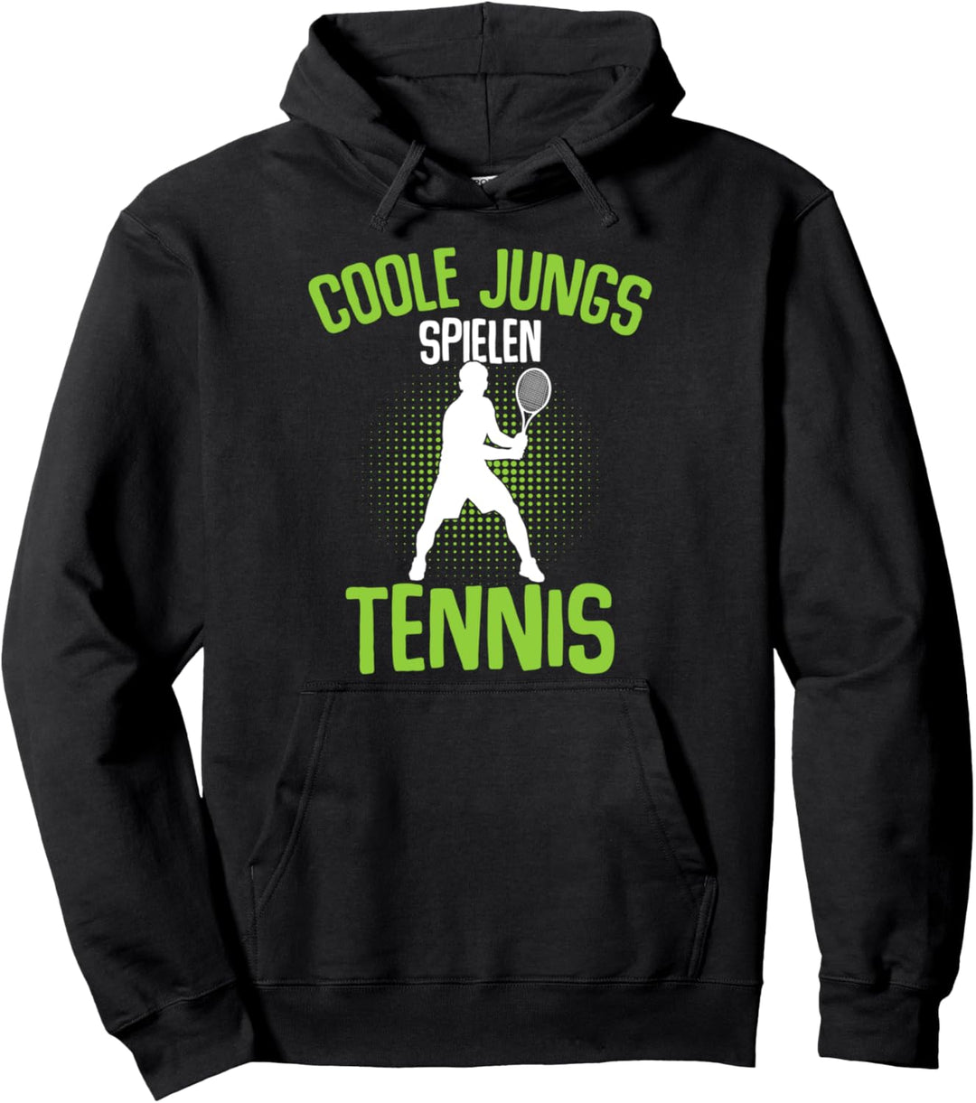 Coole Jungs spielen Tennis Tennisspieler Kinder Jungen Pullover Hoodie
