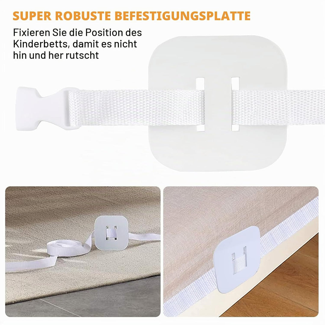 Vegena Gurt für Babybett - Befestigung Beistellbett Boxspringbett 8m, Beistellbett Befestigung für B