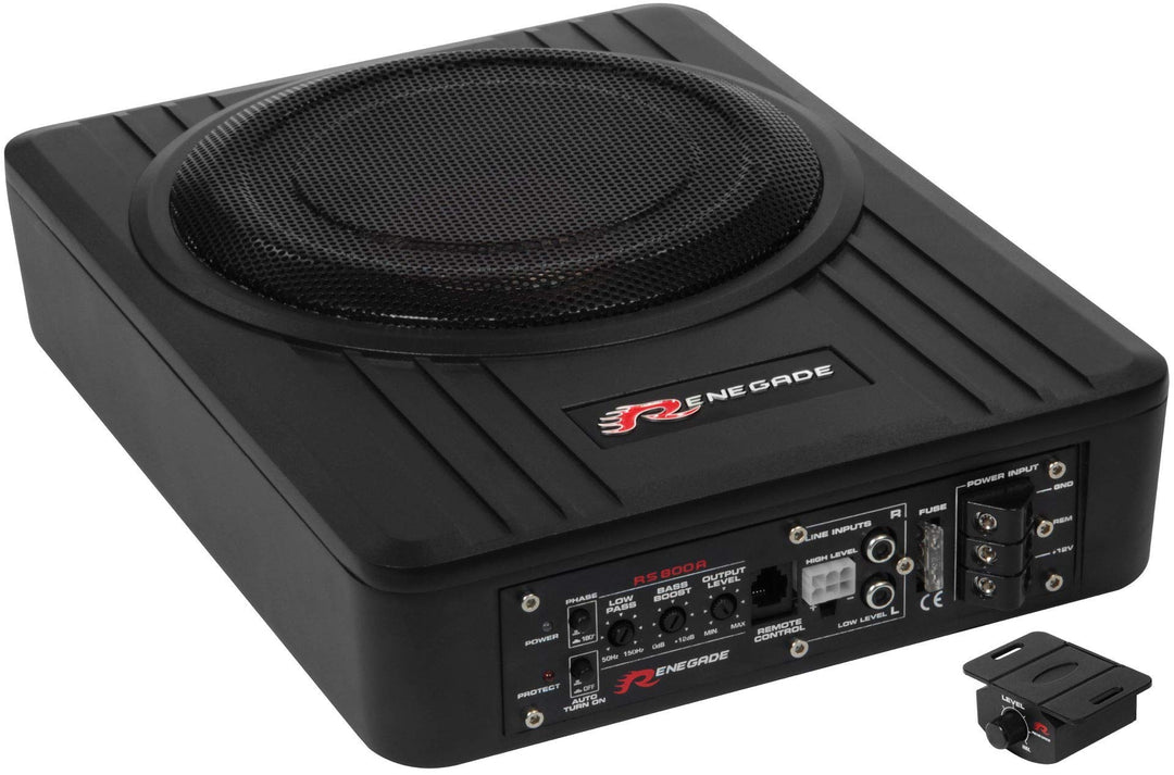 Renegade RS800A Auto-Subwoofer aktiv 200W Schwarz Single, Single