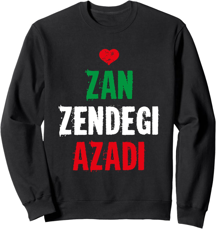 Free Iran | Zan Zendegi Azadi | Persisches Herz Liebeszitat Sweatshirt