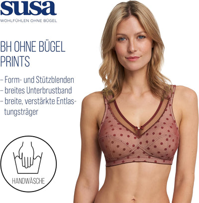 Susa Damen Bügel BH 80B Ruby Red, 80B Ruby Red