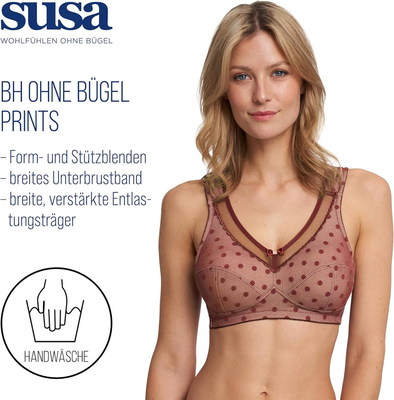 Susa Damen Bügel BH 80B Ruby Red, 80B Ruby Red