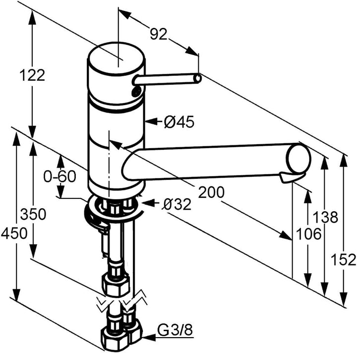 Kludi Scope 339390575 Spültisch-Einhebelmischer / Niederdruck DN10 chrom
