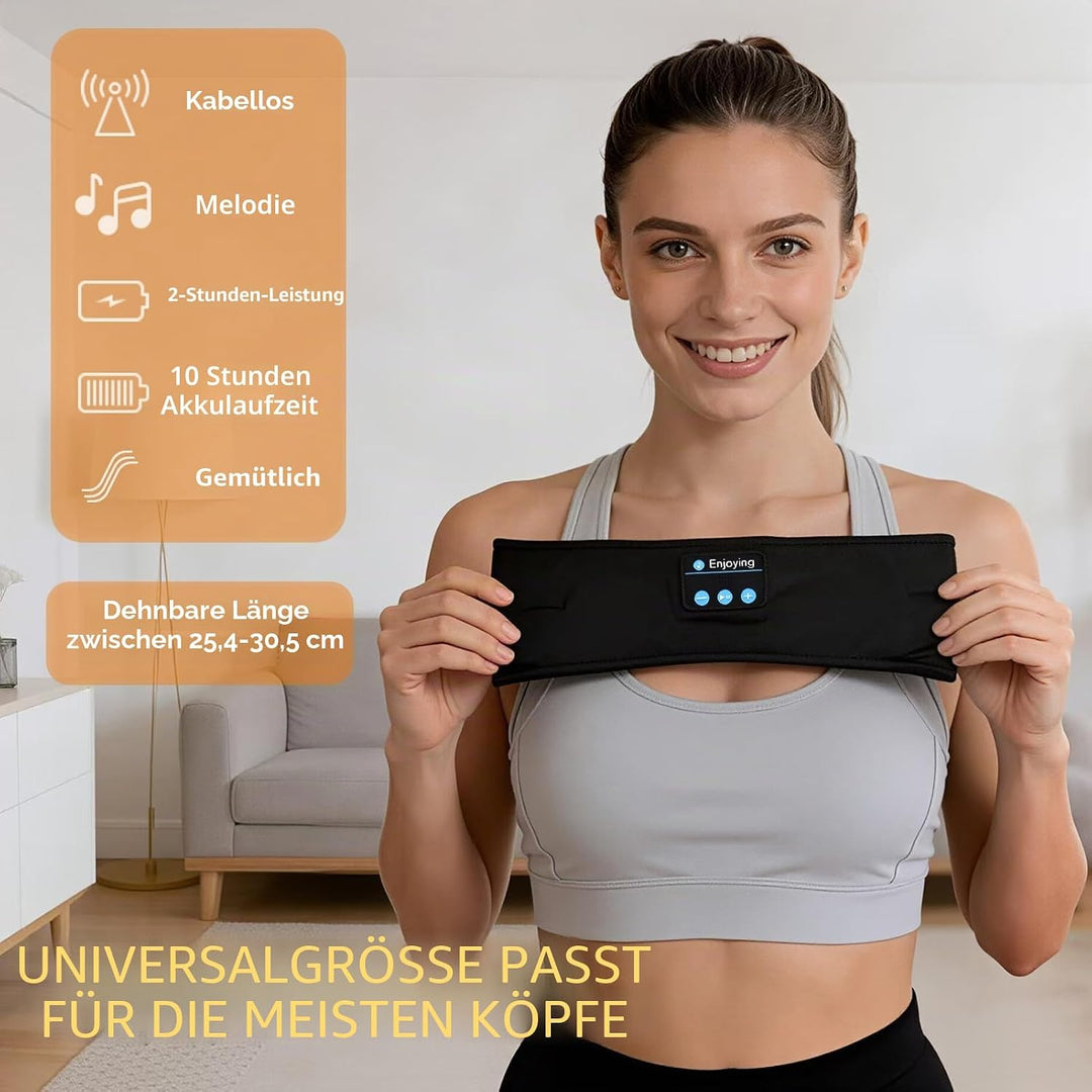 Schlafkopfhörer Bluetooth Stirnband Kabellose Schlaf Kopfhörer Schlafmaske für Seitenschläfer HD Ste