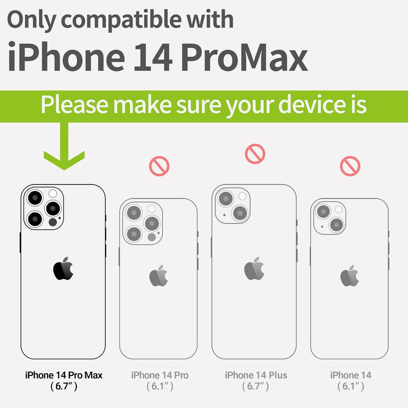 Carveit Magnetisch Hülle für iPhone 14 Pro Max Case [Elegante Walnuss] [Weich TPU Stossstange] Stoss