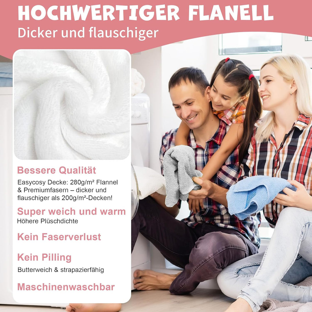 Easycosy Muttertagsgeschenk Personalisierte Decke mit Foto - Made in Germany - wärmere Fotodecke sel