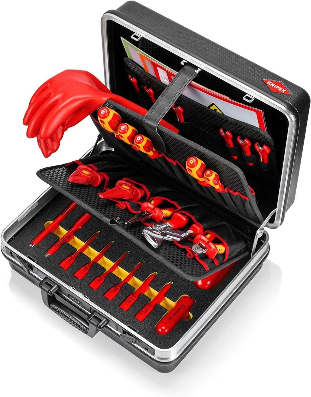 KNIPEX Werkzeugkoffer "Basic" E-Mobilität 34-teilig 410 mm, 00 21 05 EV