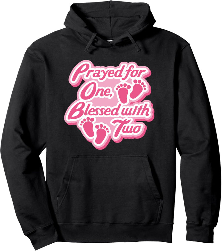 Gesegnet mit Zwillingen Schwangerschaft lustiger Spruch Pullover Hoodie