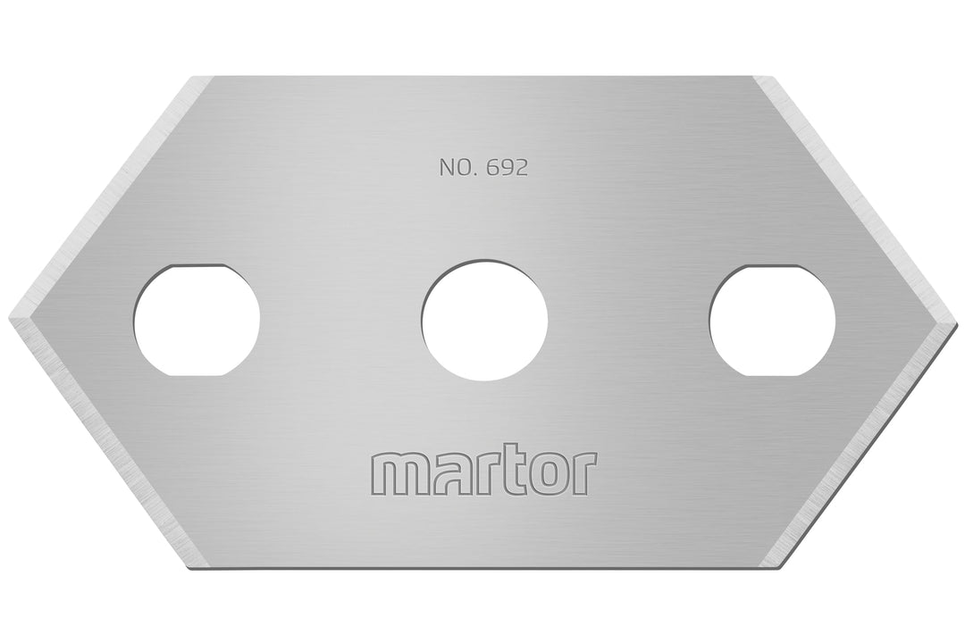 MARTOR 10x Spitzklinge 22,4 mm, 4-fach, Ersatzklingen, Bastelmesser
